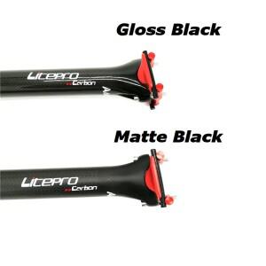 호환 Litepro A65 카본 시트 포스트  접이식 자전거 로드  광택무광 블랙  부품  33.9mm  580mm