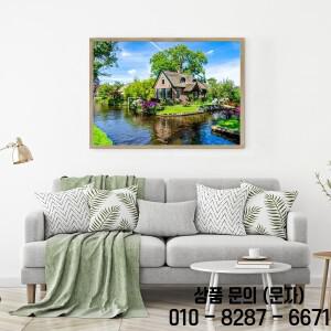 성인을위한 지그 소 퍼즐 1000 조각 Giethoorn Village Interlock 완벽하게 뒷면에 없음 가정 장식 선물 파