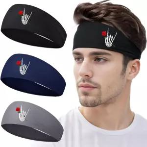 남성용 헤드밴드 여성용 3pcs 스웨트밴드