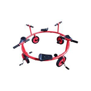 회전 자전거 단체 빨간색4인용회전자전거 펜션 운동 카페