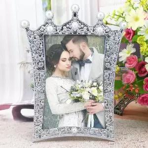 탁상용 진주 액자 왕관 크리스탈 사진액자