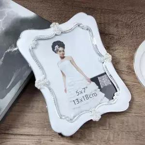 진주 앤틱 액자 탁상용 포토 사진액자 엔틱액자