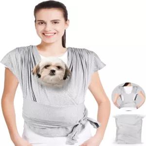 소형견용 반려견 슬링 캐리어 전면 핸즈프리 고양이 크기 조절 가능한 불안 방지 반려동물 0-15파운드
