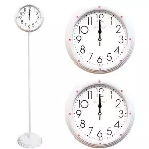 GB6253e 양면 핑크큐빅 무소음 스탠드시계화이트 국산