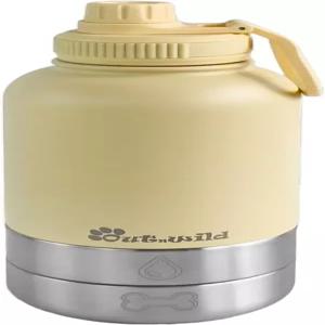 OUT N WILD 휴대용 반려견 단열 물병 그릇 - 자동차 하이킹 캠핑을 위한 올인원 여행 액세서리 펫 푸드