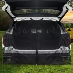 SUV MPV용 자동차 테일게이트 모기장 퀵울프 캠핑 마그네틱 메쉬 스크린 텐트 액세서리 XL-67-59인치