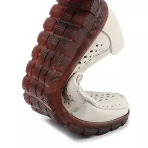 여름 여성 워킹화 운동화 리얼 가죽 플랫폼 중년 펀칭 오픈토 슈즈 로퍼 admr5