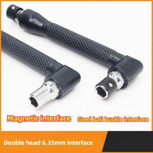 L형 1/4 육각 드라이버 비트 90 ° 더블 엔드 핸들 검정색 6.35mm 렌치 도구