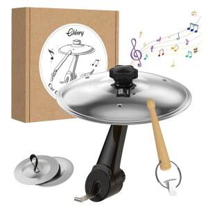 자동차 심벌 에어 벤트 미니 드럼 스틱과 2개가 포함된 크래시 세트 대부분의 차량과 호환되는 소형 및 내구성 있는 액세서리 실버