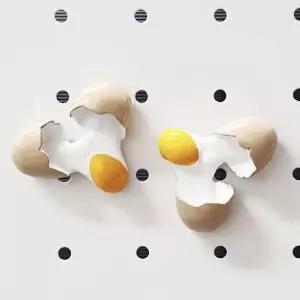 음식 모형 마그넷 깨진 계란