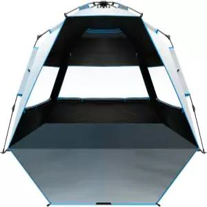 블랙아웃 쉘터 기술이 적용된 아웃도어 마스터 비치 텐트 휴대용 선쉐이드 4인용 UPF 50 자외선 차단