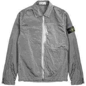 [스톤아일랜드] 와펜 패치 나일론 메탈 에코닐 오버 셔츠자켓 154427277