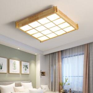 원목등 전통등 천장램프 사각형 료칸 한옥 인테리어 35CM 조명 실내 백색광 스펙트럼