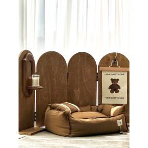 낮은 파티션 가림막 칸막이 접이식 우드 미니 가벽