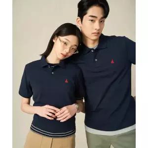 BEANPOLE MEN [Essential] 남녀공용 수피마 코튼 피케 티셔츠 네이비 (BC5242E11R) BC5242E11R