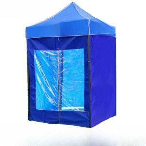 1인용 야외 천막 방풍 1 2X1 2 블루 텐트 방수 투명 1면 대기 용 초소