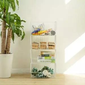 [RIZPICK]철제 수납 바구니 팬트리 걸이식 다용도 옷장 정리함