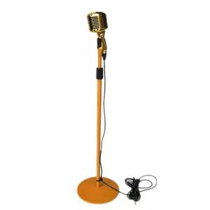 스탠딩마이크 무대 촬영소품 음성 노래 슈퍼 라이브 금속 빈티지 방송 주점