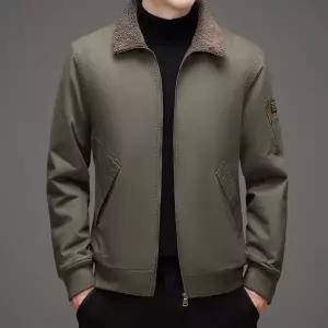 겨울 캐주얼 남자카디건 브이넥 카디건 기모 방한 터틀넥 솔리드 램스울 집업 점퍼 원템3