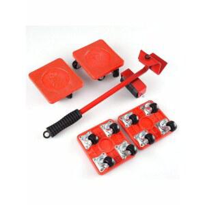 헤비 듀티 가구 리프터 이동용 1 리프트 도구 노동 슬라이더 절약형 롤러 red 5PCS G2463A 키트 핸들링 대형
