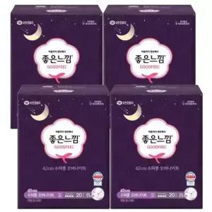 좋은느낌 오리지날 수퍼롱 오버나이트 20p x4개