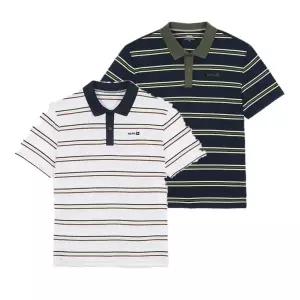 네파 남성 봄여름 멀티 스트라이프 피케 반팔 폴라티셔츠 7L352682352461