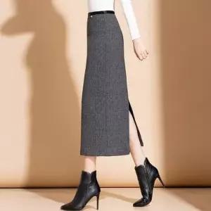 여친 스커트 그레이 정장 반신 H라인 신여장 봄가을 반체 중장 원픽3