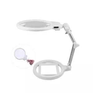 LED 조명 2관절 돋보기 스탠드 독서 확대경