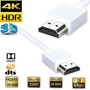 짧은 HDMI 케이블 4K 화이트 2.0 (이더넷, ARC, CEC 지원) PS5, Xbox 시리즈 X, PS4 Pro, HDTV용