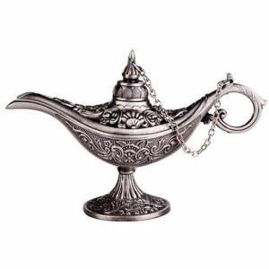 파빌리온 소원램프 장식 소품 황금 엔틱 요술램프