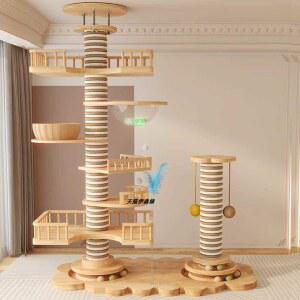 다층 둥지 먼치킨 캣폴 스탠드 스크래쳐 보드 프레임 동물 타워 스크레 선반 별장