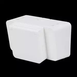 빌트인 콘센트 방우형 1구 커버형 화이트