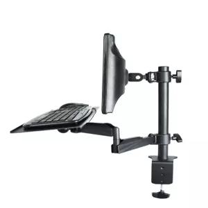 키보드암 거치대 브라켓 클램프형 학교 데스크 연구실