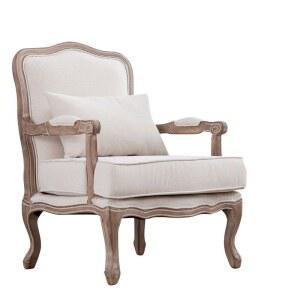 빈티지 소파 원목 암체어 유럽 린넨 프로방스 1인 엔틱