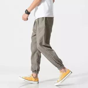 보니따스 바지 남사친 스타일 배기핏 얇은 린넨 배기 빅사이즈 ADOR5