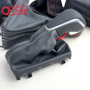 가죽 부츠 게이터 LHD가 있는 블랙 기어 시프트 노브, 아우디 전용, A7, A6, PA 스타일, C7, 2016, 2018