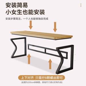 1인용 2인용 컴퓨터책상 철제 조립식책상 2000 공부방 학원 1600 스터디룸 1200