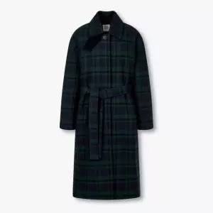 백화점 스튜디오 톰보이 벨티드 체크 패턴 롱코트 9165411887