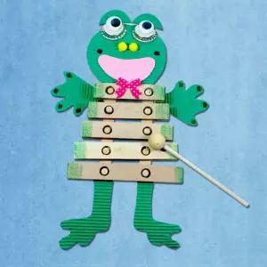 개구리 실로폰 만들기/학교/유아동/스틱/교구/아동/교육/어린이/음악/활동/뮤직/악기/멜로디/키즈/교재