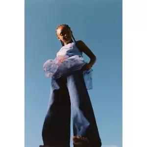 [국내배송] 자라 ZARA 플라워 오간자 원피스 - 블루 971226