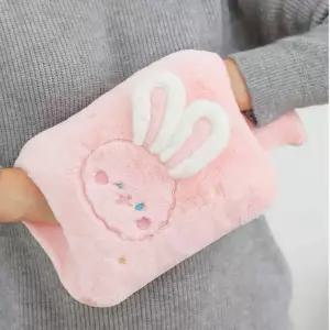 주머니 보온 포근 따뜻한 극세사 토끼 2리터 물주머니