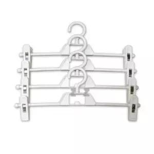 [생활] 다용도 플라스틱 4p 치마 걸이 옷걸이 집게형 수납 바지와 행거