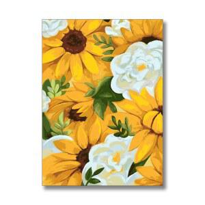 해바라기액자 40X55 해바라기 유화색칠하기 캔버스 명화 DIY 따라그리기 취미 피포페인팅