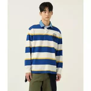 매장정품 빈폴 BEANPOLE MEN 럭비 티셔츠 블루 BC5841C03P 662408
