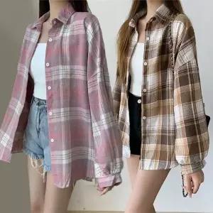 [NS홈쇼핑]소프트피치 루즈핏 데일리 체크셔츠 6컬러[35759820]