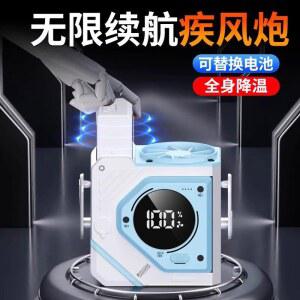 허리 선풍기 등풍기 충전용 무소음 현장 GGTM 초경량 바디쿨러 야외 손전등겸용