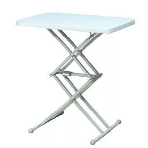 4단 높이조절 접이식 테이블 가정용 입식 캠핑 좌식 다용도 아이템 흰색 4단조절