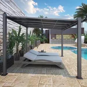 렉산 야외 파고라 어닝 처마 조립 스카이어닝 조립식