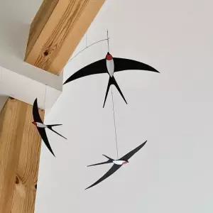 제비 모양 모빌 공중 밸런스 거실 천장 장식 인테리어 소품 카페 쇼룸 포인트 오브제