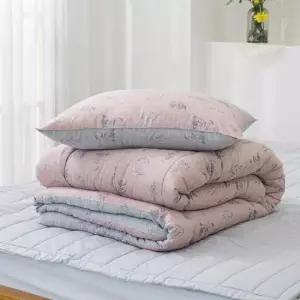 이불베개세트 스퀘어 SS 핑크 리버서블 사계절 침구